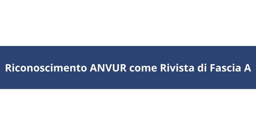 ANVUR PACTUM COME RIVISTA DI FASCIA A
